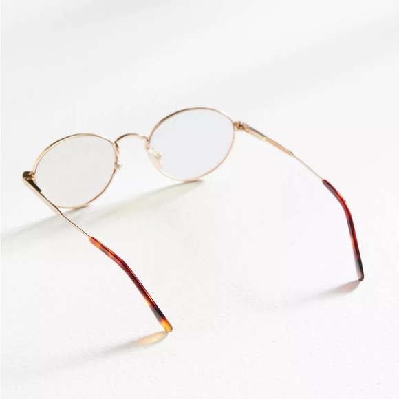 Crap Eyewear UO Exclusive The New Riddim Gold Frame Sunglasses with Blue Lenses